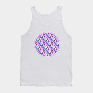 Palm Springs Monstera Purple Tank Top